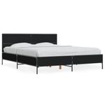 Casa si Gradina - Mobilier - Paturi si accesorii - Paturi - Cadru de pat, negru, 150x200 cm, lemn prelucrat si metal - Infinity.ro