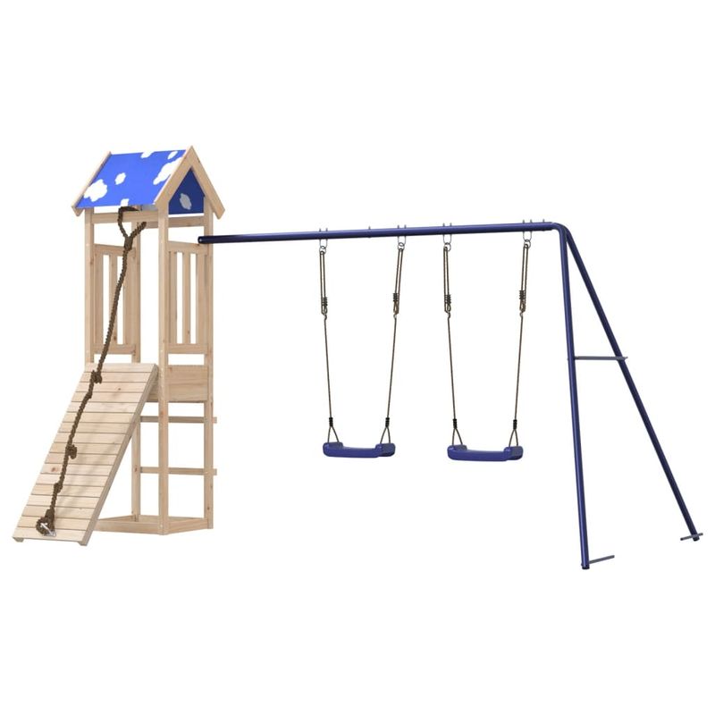 Jucarii, Copii si Bebe - Jucarii si jocuri - Jucarii de exterior - Spatii de joaca si accesorii - Set de joaca pentru exterior, lemn masiv de pin - Infinity.ro