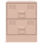 Casa si Gradina - Mobilier - Comode si corpuri - Noptiere - Noptiere, 2 buc., roz, 34,5x39x44 cm, otel - Infinity.ro