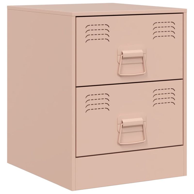 Casa si Gradina - Mobilier - Comode si corpuri - Noptiere - Noptiere, 2 buc., roz, 34,5x39x44 cm, otel - Infinity.ro