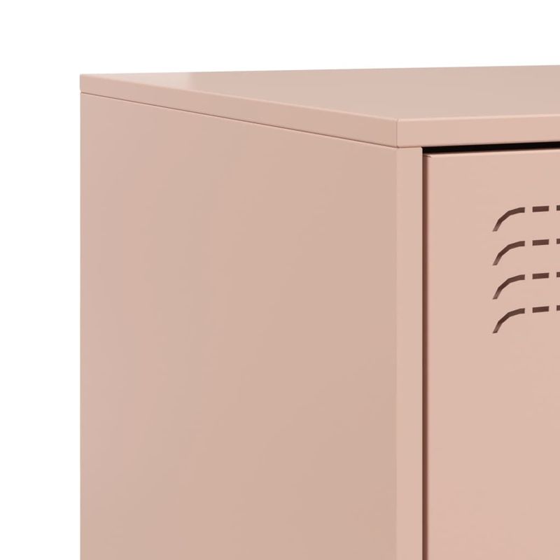 Casa si Gradina - Mobilier - Comode si corpuri - Noptiere - Noptiere, 2 buc., roz, 34,5x39x44 cm, otel - Infinity.ro