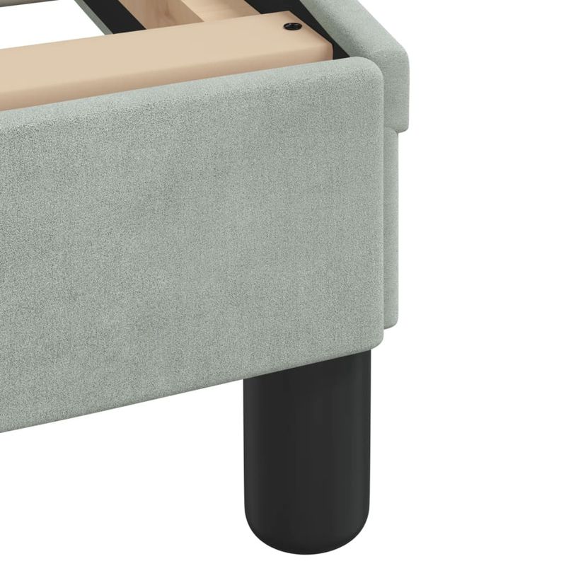 Casa si Gradina - Mobilier - Paturi si accesorii - Paturi - Pat cu saltea, gri deschis, 140x190 cm, catifea - Infinity.ro