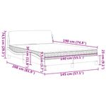 Casa si Gradina - Mobilier - Paturi si accesorii - Paturi - Pat cu saltea, gri deschis, 140x190 cm, catifea - Infinity.ro