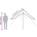 Sport si Outdoor - Camping - Copertine si adaposturi - Prelata de camping, gri și portocaliu, 400x294 cm, impermeabila, material oxford - Infinity.ro