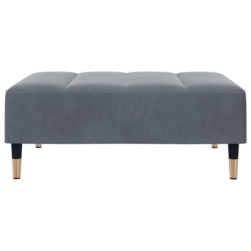 Casa si Gradina - Mobilier - Canapele si coltare - Canapele - Canapea extensibila cu taburet, 2 locuri, gri inchis, catifea - Infinity.ro