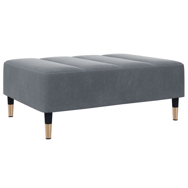 Casa si Gradina - Mobilier - Canapele si coltare - Canapele - Canapea extensibila cu taburet, 2 locuri, gri inchis, catifea - Infinity.ro
