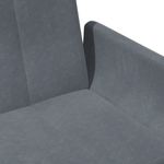 Casa si Gradina - Mobilier - Canapele si coltare - Canapele - Canapea extensibila cu taburet, 2 locuri, gri inchis, catifea - Infinity.ro