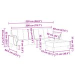 Casa si Gradina - Mobilier - Canapele si coltare - Canapele - Canapea extensibila cu taburet, 2 locuri, gri inchis, catifea - Infinity.ro