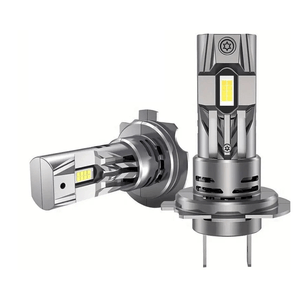 Set 2 Becuri LED H7 5400 lumeni, mini all-in-one cu ventilator, 400% super luminozitate 6500K alb rece