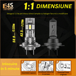 Auto si Moto - Electrice auto - Iluminare si semnalizare - Becuri auto - Set 2 Becuri LED H7 5400 lumeni, mini all-in-one cu ventilator, 400% super luminozitate 6500K alb rece - Infinity.ro