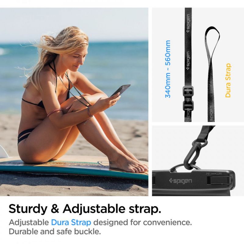 Laptop, Telefoane si Tablete - Telefoane mobile si accesorii - Accesorii Telefoane - Huse telefoane - Husa universala pentru telefon - Spigen Waterproof Case A601 - Negru - Infinity.ro