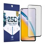Laptop, Telefoane si Tablete - Telefoane mobile si accesorii - Accesorii Telefoane - Folii protectie telefoane - Folie pentru Oneplus Nord 2 5G / Nord CE 5G / Nord 2T - Lito 2.5D FullGlue Glass - Negru - Infinity.ro
