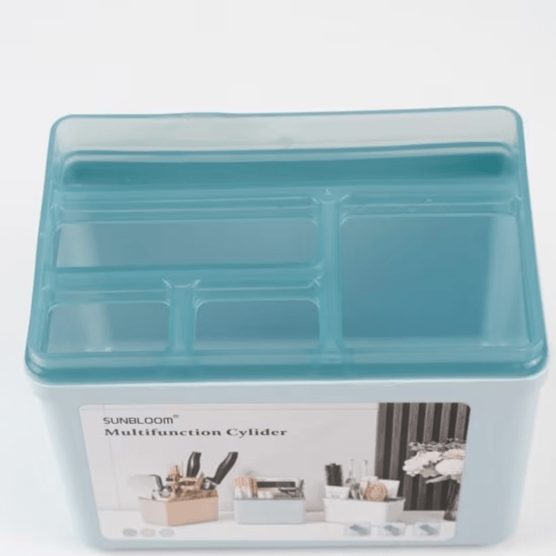 Casa si Gradina - Bucatarie si vesela - Organizare si depozitare bucatarie - Suporturi tacamuri si vase - Organizator multifunctional 9,5X12X5,5cm Bleu ABYZ®™ - Infinity.ro