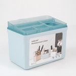 Casa si Gradina - Bucatarie si vesela - Organizare si depozitare bucatarie - Suporturi tacamuri si vase - Organizator multifunctional 9,5X12X5,5cm Bleu ABYZ®™ - Infinity.ro