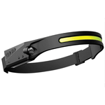 Sport si Outdoor - Camping - Articole solare camping - Lampi si lanterne camping - Lanterna Frontala, Profesionala, Led, Incarcare USB, Senzori miscare, 4 Moduri Lumina, Dimensiune Reglabila, Negru ABYZ™ - Infinity.ro