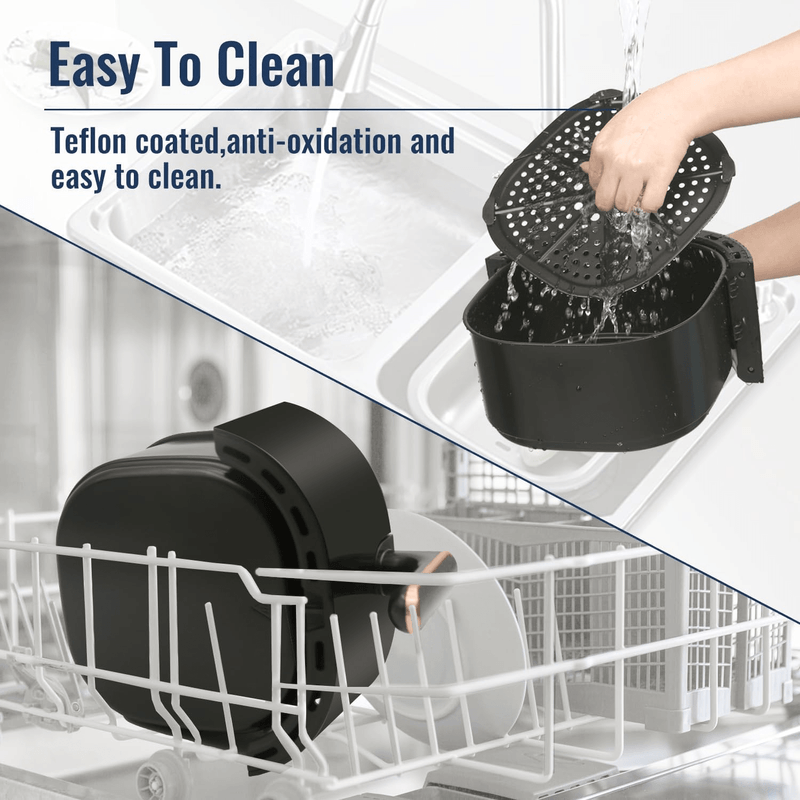 Electronice si Electrocasnice - Electrocasnice bucatarie - Aparate de gatit & desert - Friteuze - Air Fryer, friteusa cu aer cald, putere de 1500W, functii multiple, capacitate 4,8L, ABYZ®™ - Infinity.ro