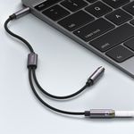 TV, Audio-Video si Foto - Accesorii TV si audio - Cabluri si adaptoare audio - Adaptor Audio Splitter Jack la 2x Jack 30cm - Yesido (YAU27) - Negru - Infinity.ro