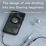 TV, Audio-Video si Foto - Accesorii TV si audio - Cabluri si adaptoare audio - Adaptor Audio Splitter Jack la 2x Jack 30cm - Yesido (YAU27) - Negru - Infinity.ro