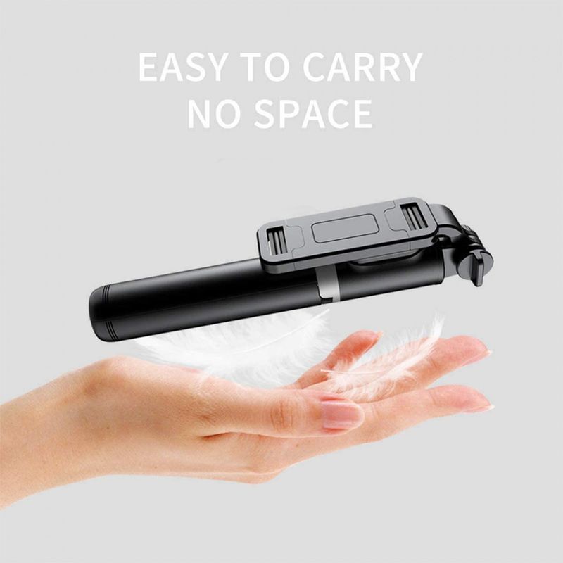 Laptop, Telefoane si Tablete - Telefoane mobile si accesorii - Accesorii Telefoane - Selfie stick-uri - Selfie Stick Stabil Albastrutooth, 101cm - Techsuit Remote and Tripod Mount (Q01) - Negru - Infinity.ro