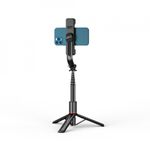 Laptop, Telefoane si Tablete - Telefoane mobile si accesorii - Accesorii Telefoane - Selfie stick-uri - Selfie Stick Stabil Wireless cu Lumina LED Detasabila, 108cm - Techsuit Tripod Mount LED (L12D) - Negru - Infinity.ro