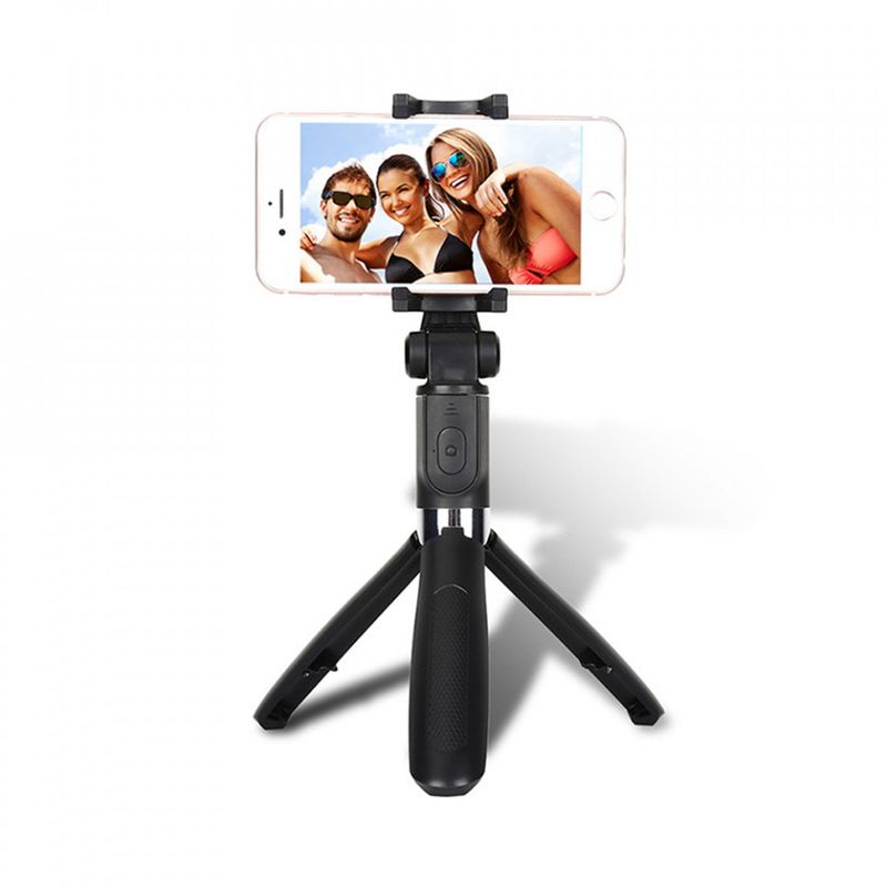Laptop, Telefoane si Tablete - Telefoane mobile si accesorii - Accesorii Telefoane - Selfie stick-uri - Selfie Stick si Trepied cu Telecomanda, 70cm - Techsuit (L01s) - Negru - Infinity.ro