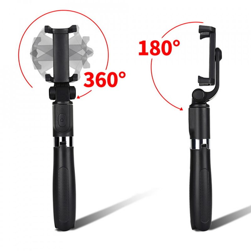 Laptop, Telefoane si Tablete - Telefoane mobile si accesorii - Accesorii Telefoane - Selfie stick-uri - Selfie Stick si Trepied cu Telecomanda, 70cm - Techsuit (L01s) - Negru - Infinity.ro