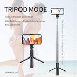 Laptop, Telefoane si Tablete - Telefoane mobile si accesorii - Accesorii Telefoane - Selfie stick-uri - Selfie Stick Stabil Albastrutooth, 101cm - Techsuit Remote and Tripod Mount (Q01) - Alb - Infinity.ro