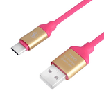 Laptop, Telefoane si Tablete - Telefoane mobile si accesorii - Accesorii Telefoane - Cabluri si adaptoare telefoane - Cablu de date si incarcare 2M Lungime, USB A la TYPE-C roz - Infinity.ro