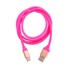 Laptop, Telefoane si Tablete - Telefoane mobile si accesorii - Accesorii Telefoane - Cabluri si adaptoare telefoane - Cablu de date si incarcare 2M Lungime, USB A la TYPE-C roz - Infinity.ro