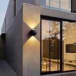 Casa si Gradina - Corpuri si surse de iluminat - Veioze si lampi - Veioze - Lampa perete exterior LuminiLux ,Negru ,10 cm , Metal , LED - Infinity.ro