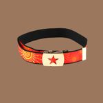 Fashion, accesorii si bijuterii - Copii - Accesorii copii - Alte accesorii copii - Curea elastica reglabila copii Crisalida, catarama metalica, 2.6 x 69 cm, soare, Rosu - Infinity.ro