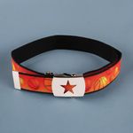 Fashion, accesorii si bijuterii - Copii - Accesorii copii - Alte accesorii copii - Curea elastica reglabila copii Crisalida, catarama metalica, 2.6 x 69 cm, baschet, Portocaliu - Infinity.ro