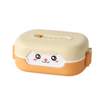 Electronice si Electrocasnice - Electrocasnice bucatarie - Accesorii electrocasnice bucatarie - Caserola Lunch Box MOOD ( BE AUTHENTIC ) Compartimentata pentru Adulti si Copii, 19x13x7cm, 700 ML - Orange Kitten - Infinity.ro