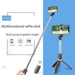 Laptop, Telefoane si Tablete - Telefoane mobile si accesorii - Accesorii Telefoane - Selfie stick-uri - Selfie Stick cu Trepied, Compatibil cu Camera/Telefon, 100cm - Techsuit (L02) - Negru - Infinity.ro