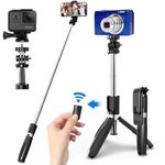 Laptop, Telefoane si Tablete - Telefoane mobile si accesorii - Accesorii Telefoane - Selfie stick-uri - Selfie Stick cu Trepied, Compatibil cu Camera/Telefon, 100cm - Techsuit (L02) - Negru - Infinity.ro