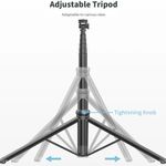 Laptop, Telefoane si Tablete - Telefoane mobile si accesorii - Accesorii Telefoane - Selfie stick-uri - Selfie Stick Stabil cu Trepied si Telecomanda, 205cm - Techsuit (C05) - Negru - Infinity.ro