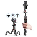 Laptop, Telefoane si Tablete - Telefoane mobile si accesorii - Accesorii Telefoane - Selfie stick-uri - Selfie Stick cu Trepied, 64cm - Techsuit (C03) - Negru - Infinity.ro