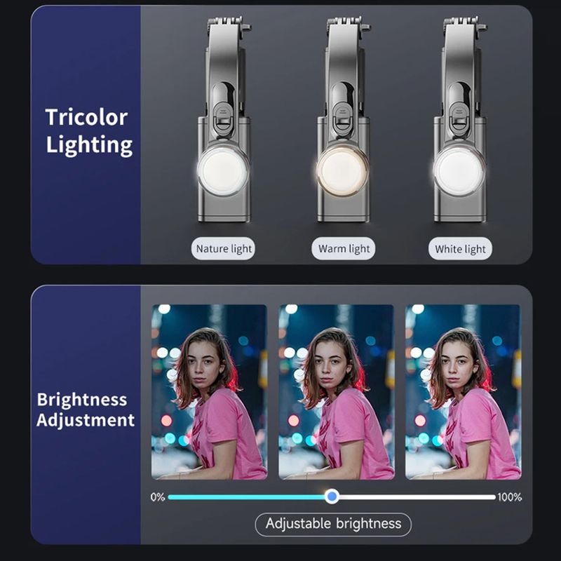 Laptop, Telefoane si Tablete - Telefoane mobile si accesorii - Accesorii Telefoane - Selfie stick-uri - Selfie Stick cu Trepied si Telecomanda, 70cm - Techsuit (L18sMini) - Negru - Infinity.ro