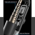 Laptop, Telefoane si Tablete - Telefoane mobile si accesorii - Accesorii Telefoane - Selfie stick-uri - Selfie Stick Stabil cu Trepied si Lumina, 70cm, Mini - Techsuit (L10s) - Negru - Infinity.ro