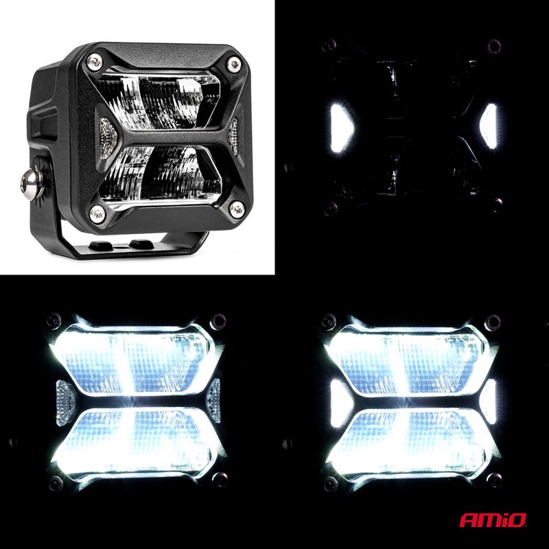 Auto si Moto - Piese auto si accesorii - Caroserie - Faruri, stopuri si proiectoare - Proiector LED "PRO SERIES" , putere 18W, 1800lm, culoare 6000K, tensiune 10-30V, dimensiuni 82 x 78 x 76 mm - Infinity.ro