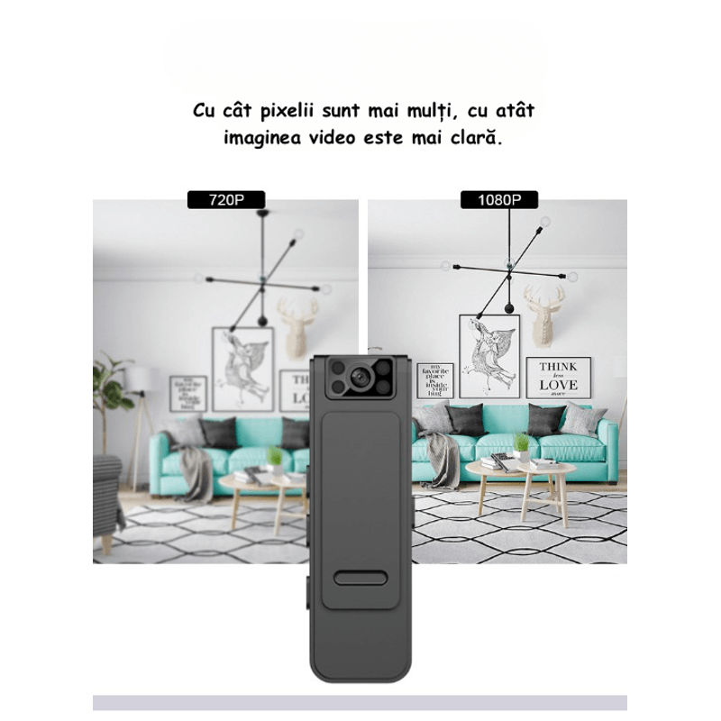 TV, Audio-Video si Foto - Camere video - Camere video compacte - Camera Video Recorder HD 1080P cu Clip Magnetic pentru Conferinte si Sporturi in Aer Liber, Negru - Infinity.ro