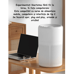 Electronice si Electrocasnice - Climatizare si sisteme de incalzire - Aparate filtrare aer - Purificatoare de aer - Purificator de Aer cu Difuzor de Arome ambrasmart, Portabil, Alb, cu filtru de Carbune Activ si Fileu HEPA clasa H13 - Infinity.ro