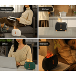 Electronice si Electrocasnice - Climatizare si sisteme de incalzire - Aparate filtrare aer - Umidificatoare - Umidificator Cu Flama si Lumini de noapte cu Difuzor de arome, Aparat pentru Uleiuri Esentiale, Flacara in 3 culori, Alb - Infinity.ro