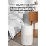 Electronice si Electrocasnice - Climatizare si sisteme de incalzire - Aparate filtrare aer - Purificatoare de aer - Purificator de Aer cu Difuzor de Arome ambrasmart, Portabil, Alb, cu filtru de Carbune Activ si Fileu HEPA clasa H13 - Infinity.ro