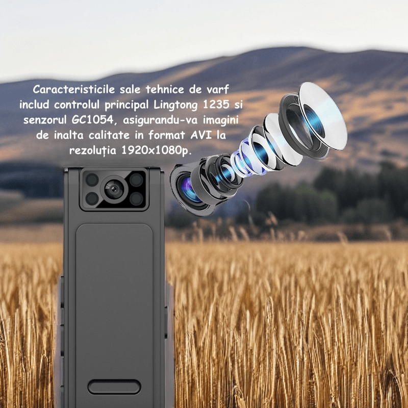 TV, Audio-Video si Foto - Camere video - Camere video compacte - Camera Video Recorder HD 1080P cu Clip Magnetic pentru Conferinte si Sporturi in Aer Liber, Negru - Infinity.ro