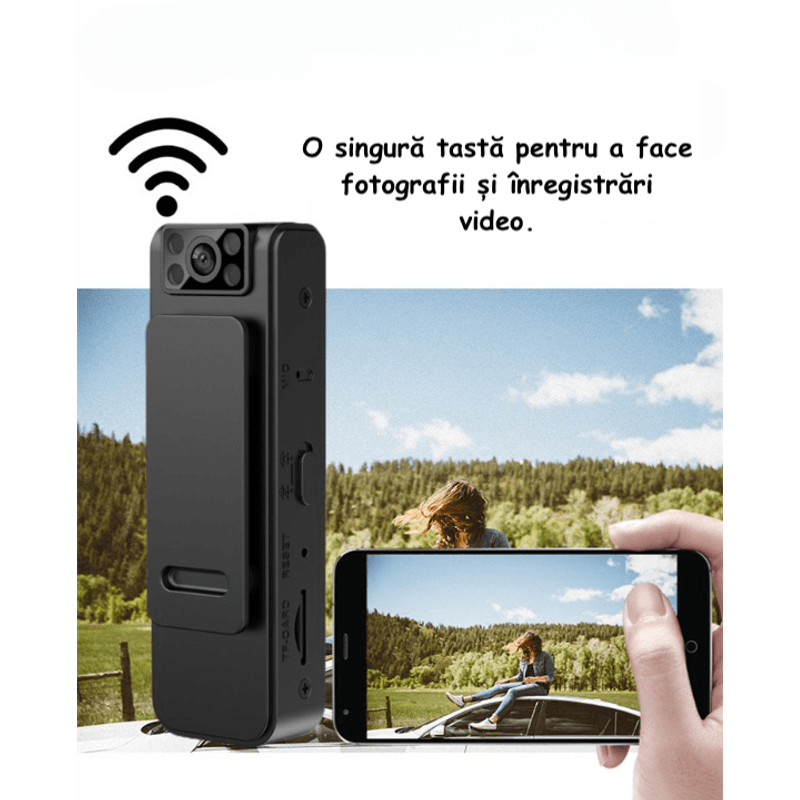 TV, Audio-Video si Foto - Camere video - Camere video compacte - Camera Video Recorder HD 1080P cu Clip Magnetic pentru Conferinte si Sporturi in Aer Liber, Negru - Infinity.ro