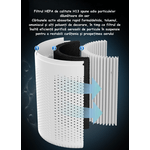Electronice si Electrocasnice - Climatizare si sisteme de incalzire - Aparate filtrare aer - Purificatoare de aer - Purificator de Aer cu Difuzor de Arome ambrasmart, Portabil, Alb, cu filtru de Carbune Activ si Fileu HEPA clasa H13 - Infinity.ro