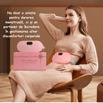 Ingrijire personala si Cosmetice - Sanatate si wellness - Articole wellness - Aparate si dispozitive de masaj - Aparat pentru incalzire si masaj lombar, Portabil, Curea Abdominala pentru Crampe Menstruale, Roz, 3 moduri de masaj - Infinity.ro