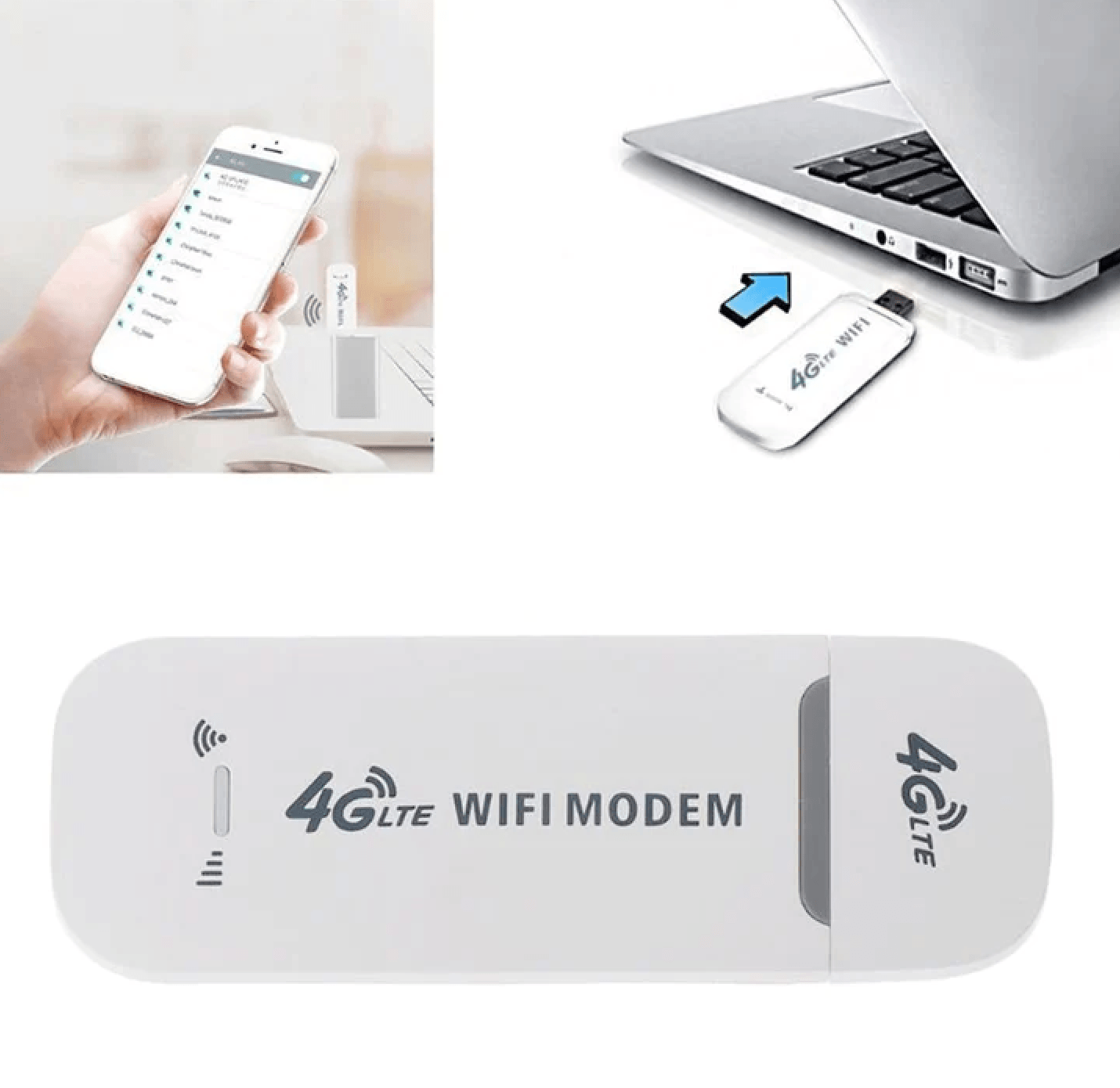 Router Wireless pentru cartela SIM, Modem USB, Alb Mat, Portabil ...