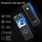 TV, Audio-Video si Foto - Camere video - Camere video compacte - Camera video sport HD, 4K, Rotire obiectiv la 180°, Portabila, Acces WiFi pe mobil, Negru, cu clip si suport ghidon - Infinity.ro